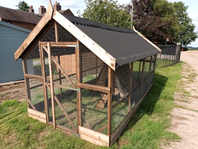 12’ x 6’ bespoke covered chicken run