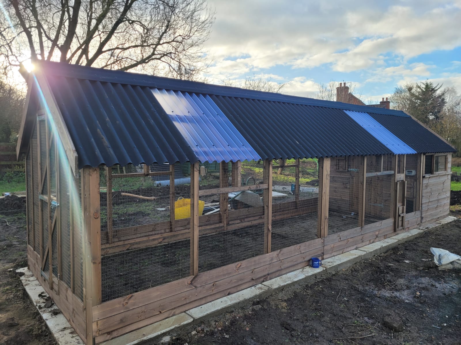 Bespoke Haywood 25 Chicken House with an 18’ Covered Chicken Run