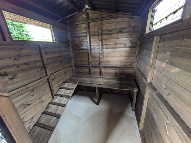 Wooden shelter for Goats