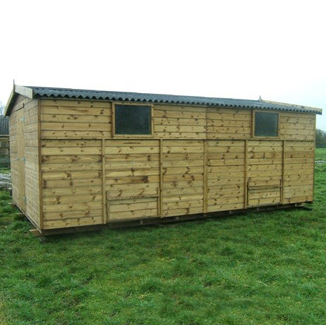 Strongly made wooden sheds for free range ducks