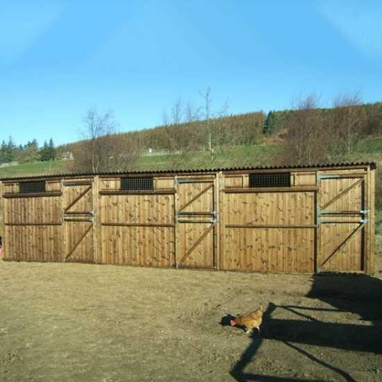 Treble 10' x 10' Pony Stables (30' x 10')