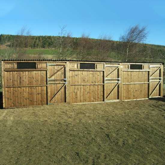 Treble 12' x 12' Pony Stables (36' x 12')